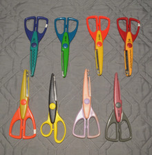 Lot 8 Decorative Craft Scissors Scrapbooking Paper Edgers Zig Zag Pattern Cut