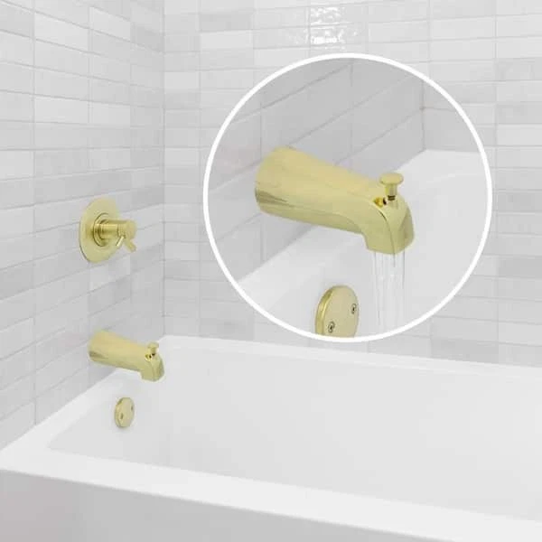 DANCO 89265 DIVERTER UNIVERSAL TUB SPOUT SLIP FIT & IPS CONNECT POLISHED BRASS - Image 4 of 4