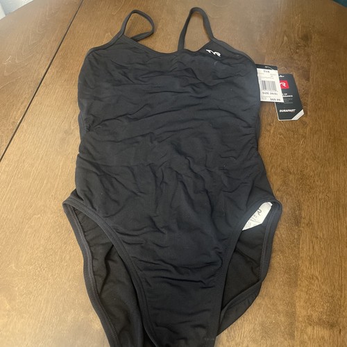 TYR Women’s 28 Durafast CutOutFit Swimsuit, Solid Black RTL $70 NWT 300+ Hours - 第 2/7 張圖片