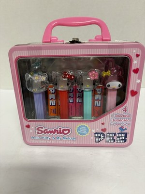 Hello Kitty & My Melody PEZ 4 Collectible Dispenser & Mini Tin Lunch Box, 2D