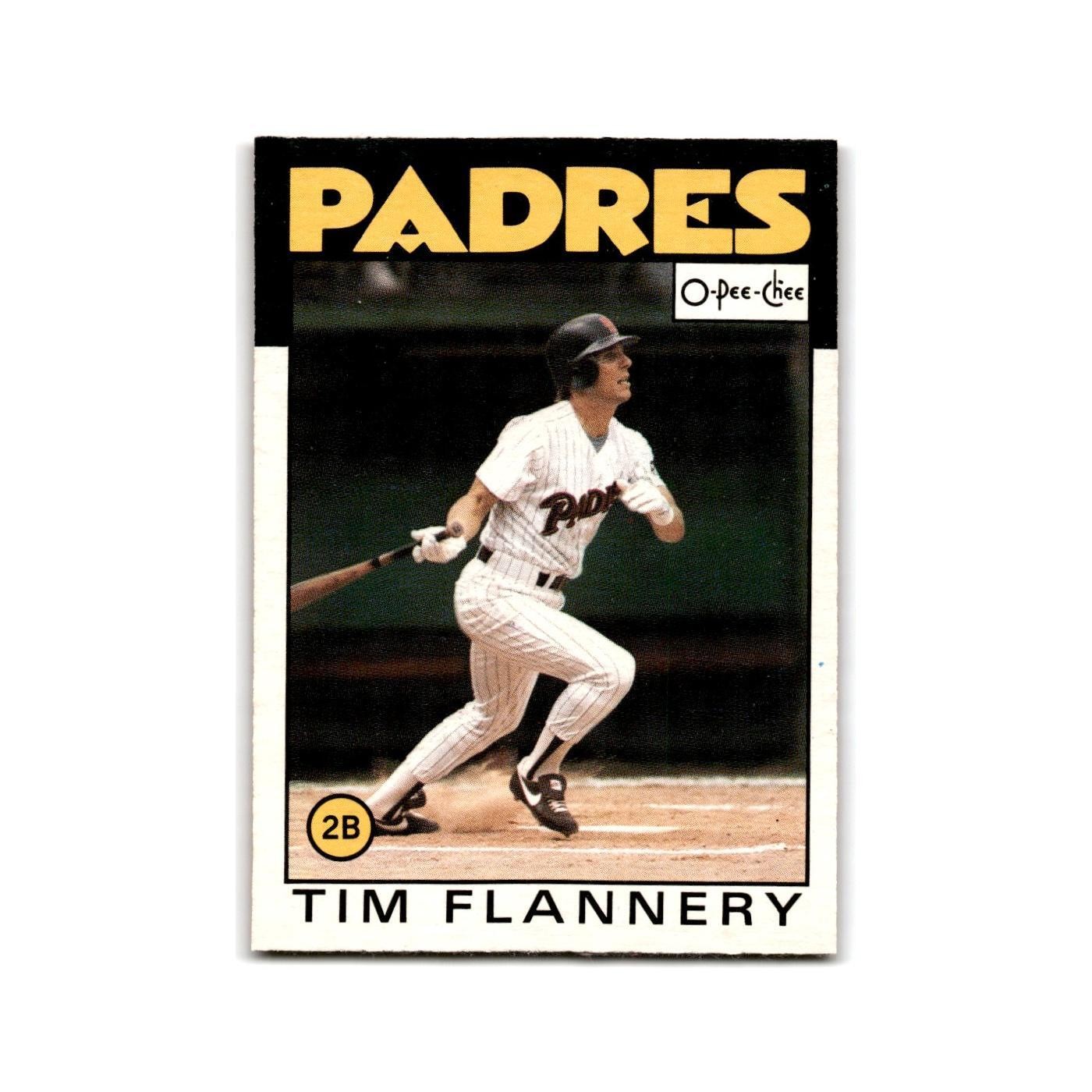Tim Flannery 1986 O-Pee-Chee #387 San Diego Padres Baseball Card NM