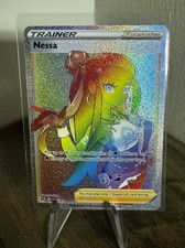 rainbow nessa pokemon card PSA 10 Nessa #196 Rainbow Secret Rare Full Art Vivid Voltage - GEM MINT