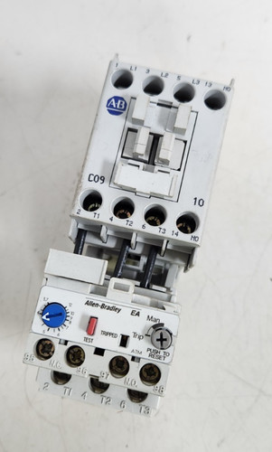 ๐ ALLEN BRADLEY 100-C09*10 DINRAIL MOUNT MOTOR STARTER ADJ. TRIP 3.7-12 120V