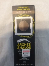 "Duo Luxury Brow Powder - Dark Brown by Arches and Halos, Women 0.088oz Eyebrow"