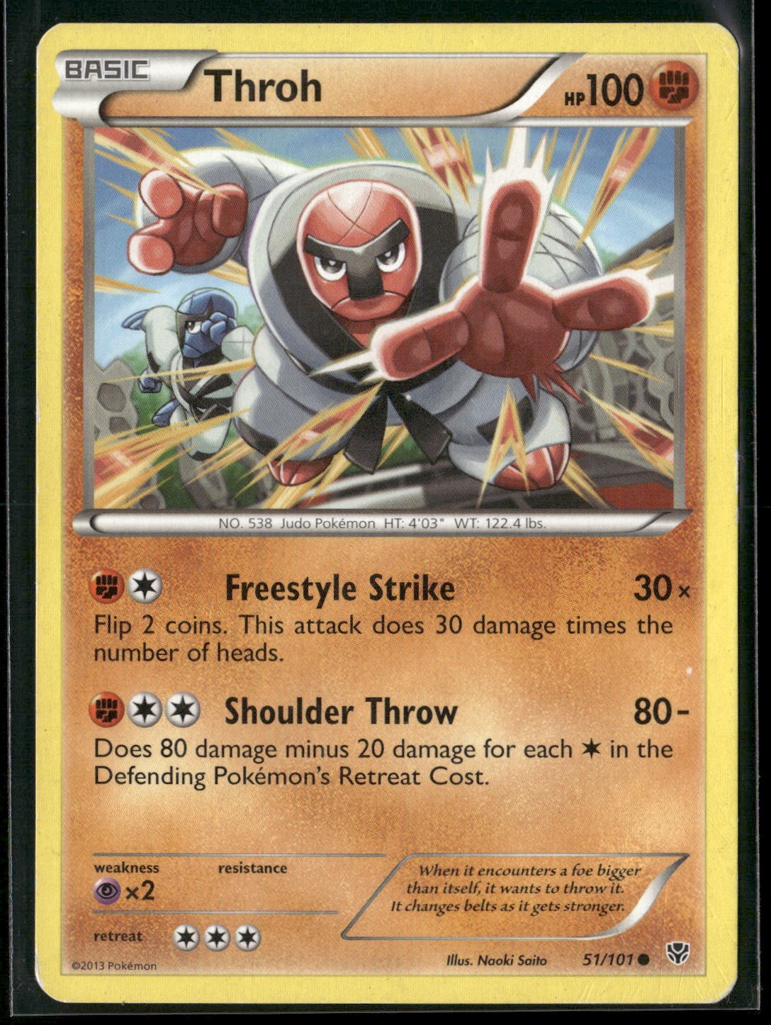 Throh 51/101 Common Plasma Blast Pokemon Heavily Played