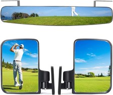 AZWM Universal Fit Golf Cart Mirrors, 16.5" Panoramic Rear View  Folding Side M