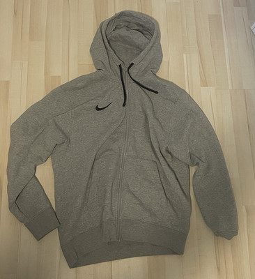 Nike Herren Kapuzenpullover Hoodie Grau L Normalgröße Kapuze Logo Zip