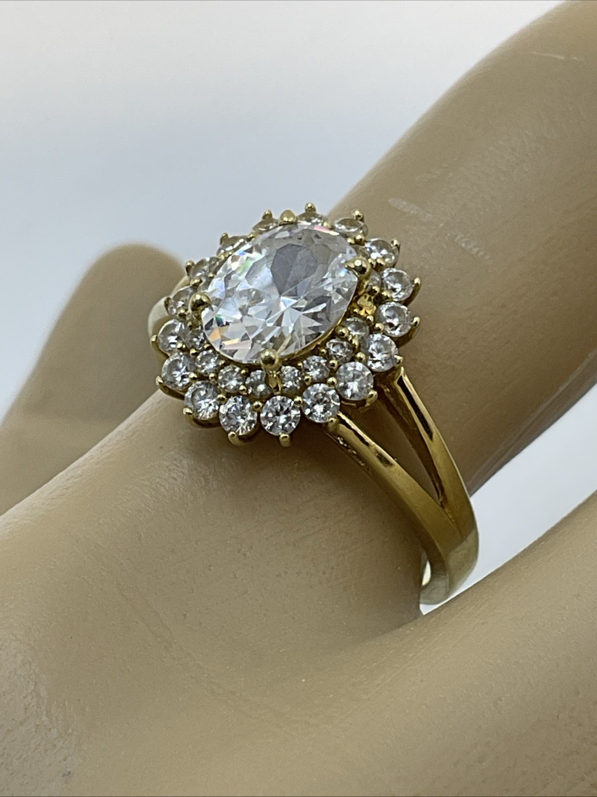 Engagement Ring Solid 14K Yellow Gold Solitaire O… - image 8