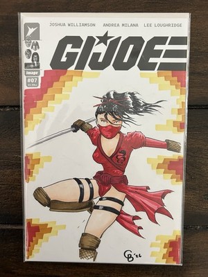 GI Joe Blank Comic Cover Original Art Sketch Jinx