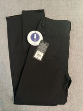 Hudson Barbara Super Skinny Ankle Jeans High Waist 28 Black Distressed Boho NWT