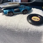 Hot Wheels Redline Aqua  Rocket-Bye-Baby Dark Interior w/ button