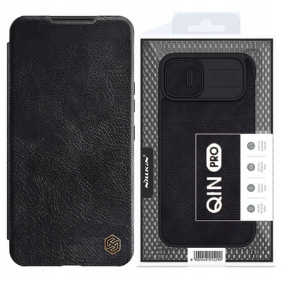 Nillkin Qin Leather Pro Case iPhone 14 Plus Schwarz mit Klappe