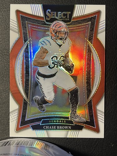 2024 Select Chase Brown Concourse White Prizm #/35 Bengals