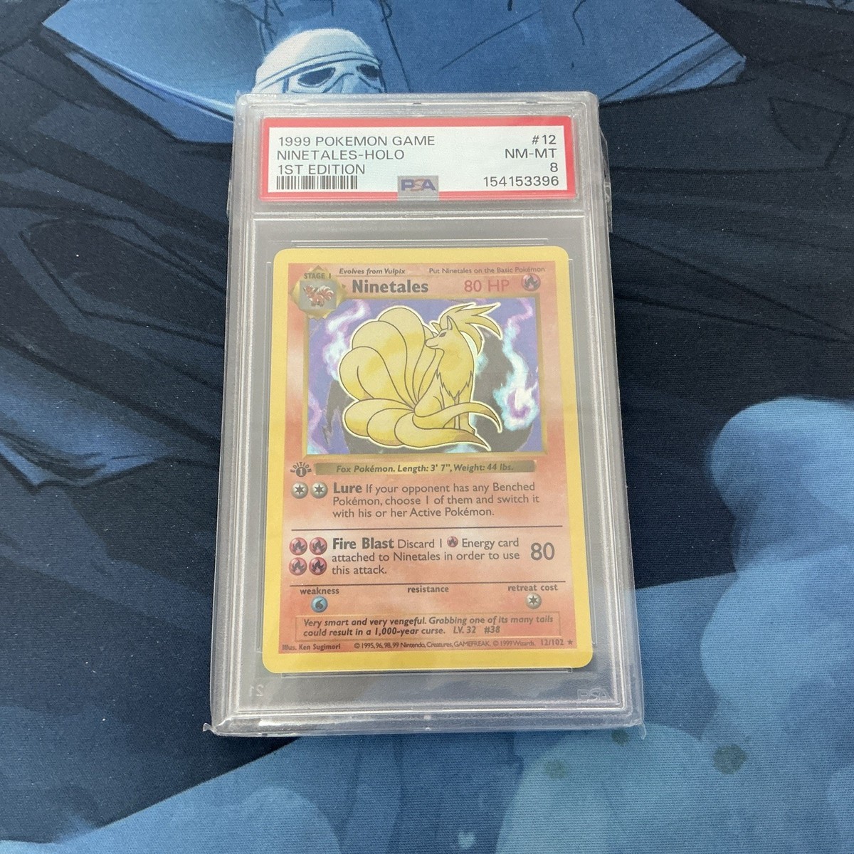 1999 ninetales pokemon card - 12/102 - Holo Rare corner wear 1999 Pokmon Base Set Ninetales