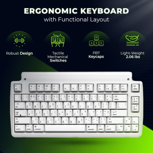 Mini Tactile Pro USB 2.0 Keyboard (OPEN BOX) - Picture 3 of 6