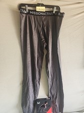MissonActive Men's Baselayer Tights XXXL (44-46 Waist) Vapor Active Gray