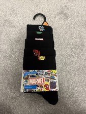 Men's Cool & Fresh Avengers Cotton 5 Socks Pack Size 9 - 12 New