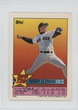 1989 Super Star Sticker Back Cards Roger Clemens Tim Burke Mike Pagliarulo a8x
