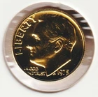 24k Gold Plate Rare Old US 1975 Liberty Roosevelt Dime Collector Collection Coin