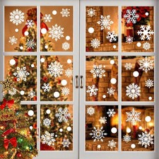 Christmas Window Clings for Glass, Reusable Window Stickers Ornaments PVC Sta...