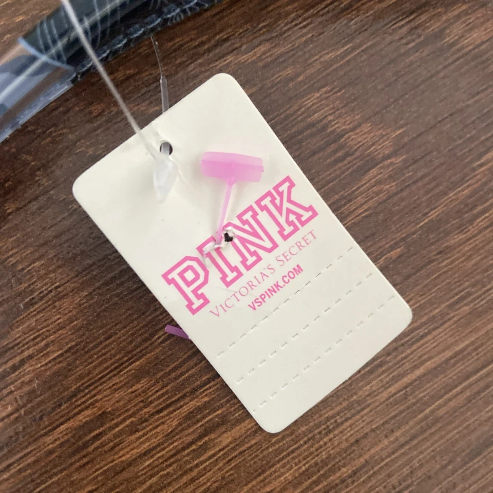 CONJUNTO DE 2 PEÇAS VICTORIAS SECRET PVC Rosa Verão Índigo Praia Academia Sacola de Compras Nova Com Etiqueta - Imagem 2 de 4