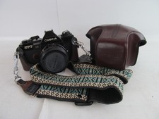 Cosina CT7 35mm SLR Camera With 50mm Lens And Brown Leather Case Untested