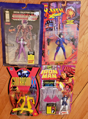 1995 Toybiz X-Men Jubille Domino Spider-Woman Vogue Female Figures Lot ALL MOC