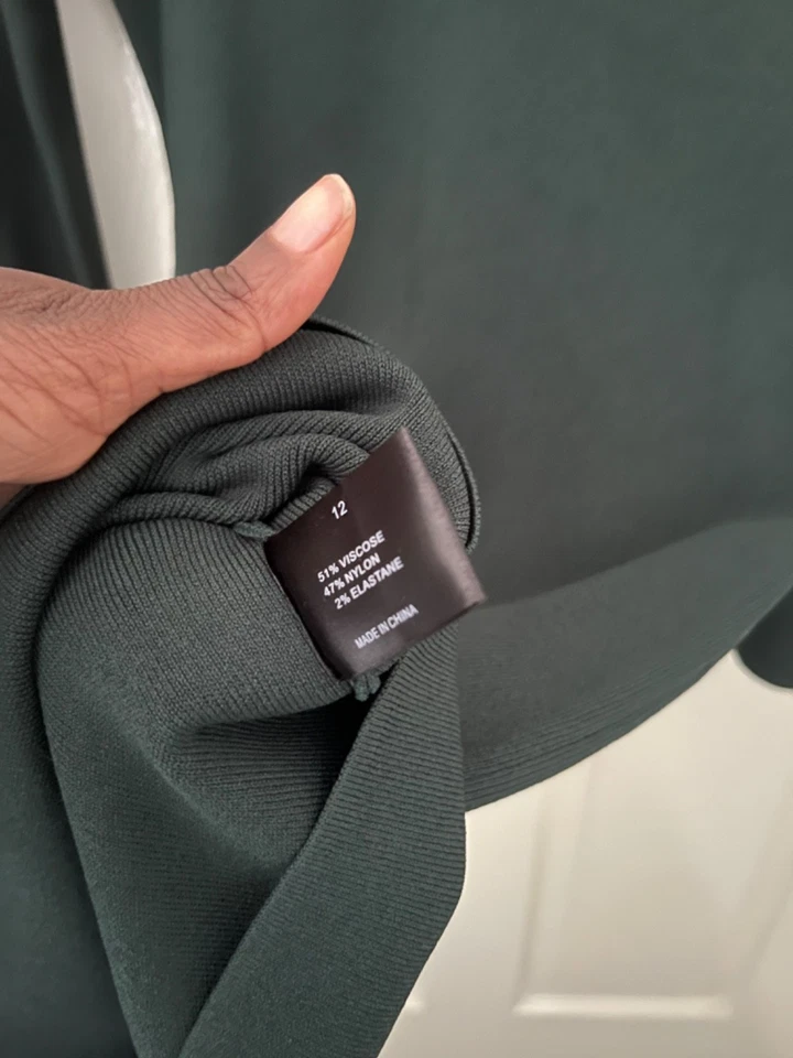 Issa London dark green size 12 dress. worn once and in very good condition. - Image 3 of 4