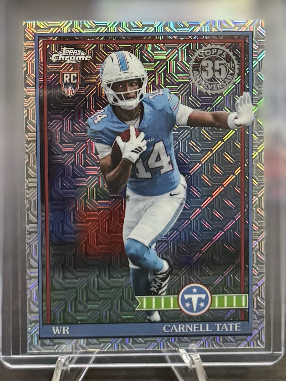 Topps Flagship 2026 35th Anniv. Carnell Tate Titans RC Chrome Mojo! 🔥 