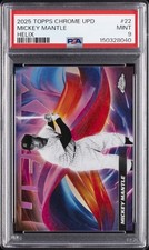 2025 TOPPS CHROME UPDATE HELIX #22 MICKEY MANTLE PSA 9