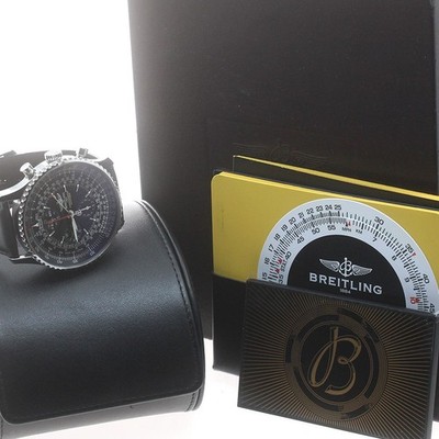 Breitling Navitimer 1884 A21350 Automatic 46mm Box Papers Black Chronograph