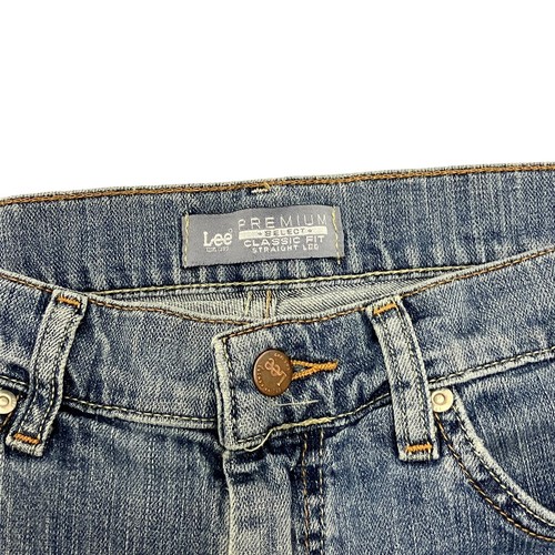 Vintage Lee Jeans Classic Straight Fit Blue Mens 33W 31L Stretch Denim Zip Fly - Picture 6 of 17