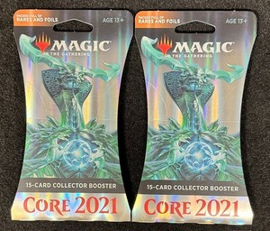 core set 2021 collector booster box Magic: The Gathering Core Set 2021 (M21) Draft Booster Box | 36 Booster Packs (540 Cards) | Latest Set : Toys & Games