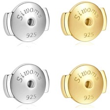 Comfortable Locking Earring Back Replacements - 925 Silver