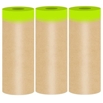Pre-Taped Masking Paper for Painting, 18 Inch X 50 Feet Tape and Drape Painters
