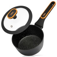 Stieltopf Stielkasserolle Induktion 16Cm 1,2L Mit Deckel Granittopf Pfanne