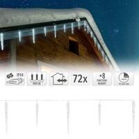 Led Eiszapfen Lichterkette Eisregen Weihnachtsdeko AußEn Kaltweiß Timer 6,9 M