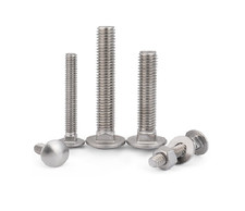 M8 CARRIAGE BOLTS WITH NUTS & WASHERS CUP SQUARE COACH SCREWS ZINC PLATED (8mmØ)