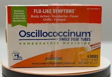 36 Dose Boiron Oscillococcinum Homeopathic Medicine, 6 Pks Of 6 Each, EXP. 6/29