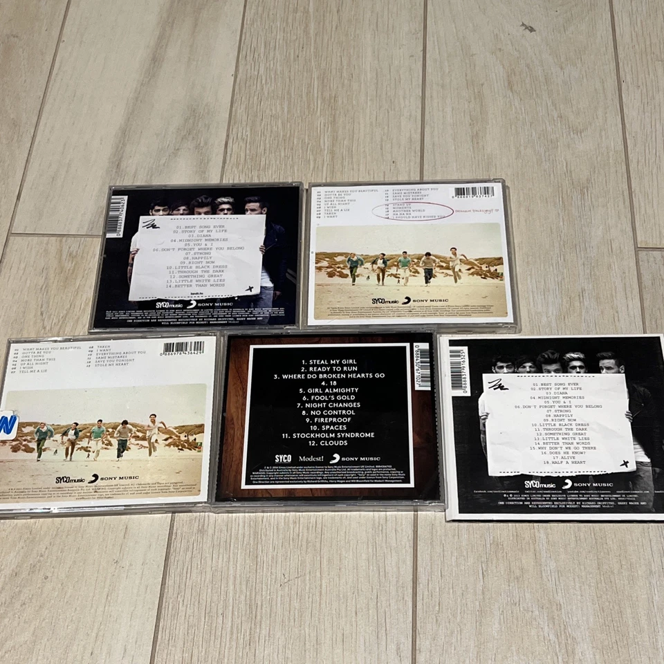 One Direction CDs Bulk Up All Night Midnight Memories 2010s Pop Music Albums x5 - Image 2 of 4