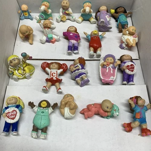21 Vintage Cabbage Patch Kids Mini Figures Lot 1980’s PVC Figurines Dolls