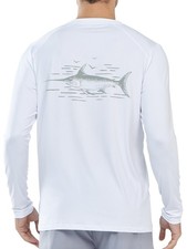 Mens Sun Protection Shirts Long Sleeve Swim Beach Rash Guard SPF UV UPF 50 F...