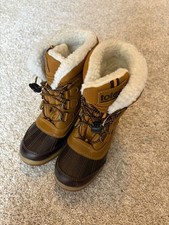 Totes kids David Insulated Flat Heel Faux-Shearling Winter Boots boys size 2