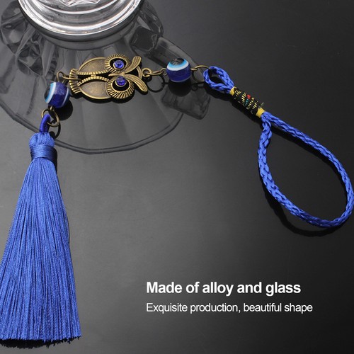 5 Pcs Owl Blue Eye Pendant Delicate Bronze Owl Blue Evil Eye Home Office NEW - Picture 23 of 24