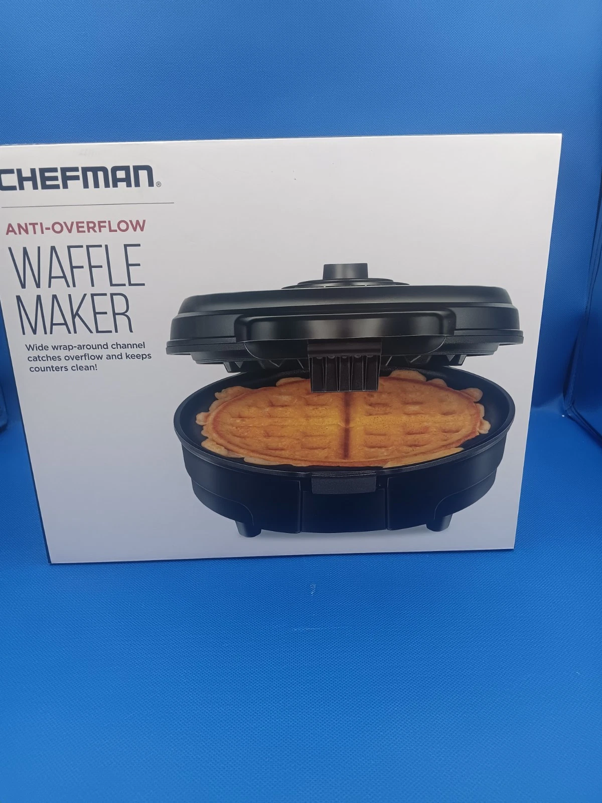 Chefman Anti-Overflow Waffle Maker NEW