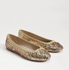 Sam Edelman Felicia Luxe Ballet Flat Octane Gold Shoes