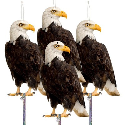 Fake Owls to Keep Squirrels Away from Outdoor 4pcs Flat 4, Black Hawk 4pcs