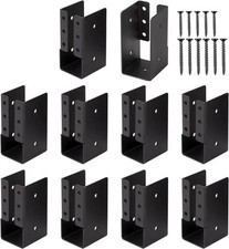 Concealed Joist Hangers, 10 Pcs 2"x4" Outdoor Trim Concealed Flanges with Scr...