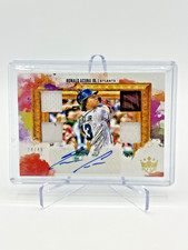 2020 RONALD ACUNA JR. Panini Diamond Kings Quad Material Signatures AUTO #/49