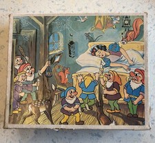 vintage block puzzle Snow White & the 7 Dwarfs, very good condition